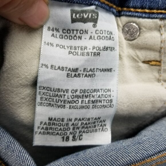 Levis Jeans Womens 16 Petite 512 Perfectly Slimming Bootcut Stretch Faded High - Picture 11 of 12